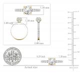 2.2 Carat DGLA CERTIFIED Round Lab Grown White Diamond Solitaire Tapered Shank Anniversary Band for Women in 18K Yellow Gold