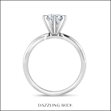 IGI Certified 1 Ctw Round Lab Grown White Diamond Solitaire Engagement Ring for Women in 10K White Gold