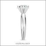 IGI Certified 1 Ctw Round Lab Grown White Diamond Solitaire Engagement Ring for Women in 10K White Gold
