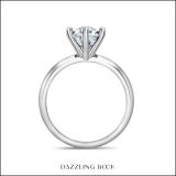 IGI Certified 1.50 Ctw Round Lab Grown White Diamond Solitaire Engagement Ring for Women in 10K White Gold