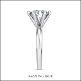 IGI Certified 2.50 Ctw Round Lab Grown White Diamond Solitaire Engagement Ring for Women in 10K White Gold