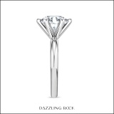 IGI Certified 3.00 Ctw Round Lab Grown White Diamond Solitaire Engagement Ring for Women in 10K White Gold