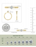 0.25 Ctw Round Lab Grown White Diamond Solitaire Engagement Ring for Women in 14K Yellow Gold