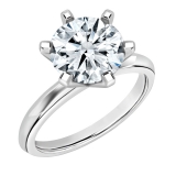 IGI Certified 2.50 Ctw Round Lab Grown White Diamond Solitaire Engagement Ring for Women in 925 Sterling Silver