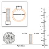 Round Lab Grown White Diamond 3 Row Unisex Hoop Earrings (0.50 ctw, Color H-I, Clarity SI2) in 18K Rose Gold