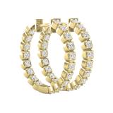Round Lab Grown White Diamond Curved Edge Inside-out Hinged Post Hoop Earrings for Her (1.08 ctw, Color H-I, Clarity SI2) in 10K Yellow Gold