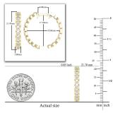 Round Lab Grown White Diamond Curved Edge Inside-out Hinged Post Hoop Earrings for Her (1.08 ctw, Color H-I, Clarity SI2) in 10K Yellow Gold