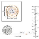 Round Lab Grown White Diamond Bezel Set Solitaire (Unisex) Post Stud Earrings (0.07 ctw, Color H-I, Clarity SI2) in 10K Rose Gold in Push Back