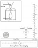 Round Lab Grown White Diamond Infinity Cross Pendant with 18 inch Silver Chain for Women (0.26 ctw, Color H-I, Clarity SI2) in 925 Sterling Silver