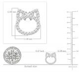 Round Lab Grown White Diamond Minimalistic Kitten Stud Earrings for Women (0.50 ctw, Color H-I, Clarity SI2) in 10K White Gold in Screw Back