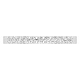Round Lab Grown White Diamond Linear Row Engagement Band for Women (0.28 ctw, Color H-I, Clarity SI2) in 925 Sterling Silver