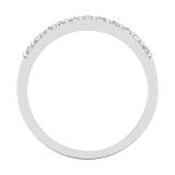 Round Lab Grown White Diamond Linear Row Engagement Band for Women (0.28 ctw, Color H-I, Clarity SI2) in 925 Sterling Silver