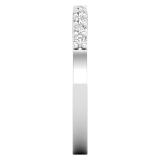 Round Lab Grown White Diamond Linear Row Engagement Band for Women (0.28 ctw, Color H-I, Clarity SI2) in 925 Sterling Silver