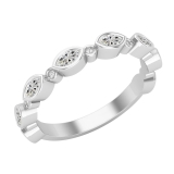 Alternate Marquise & Round Lab Grown White Diamond Dream Chaser Half Eternity Style Band for Women (0.38 ctw, Color H-I, Clarity SI2) in 925 Sterling Silver