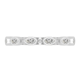 Alternate Marquise & Round Lab Grown White Diamond Dream Chaser Half Eternity Style Band for Women (0.38 ctw, Color H-I, Clarity SI2) in 925 Sterling Silver