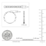 Alternate Marquise & Round Lab Grown White Diamond Dream Chaser Half Eternity Style Band for Women (0.38 ctw, Color H-I, Clarity SI2) in 925 Sterling Silver