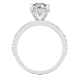 DGLA CERTIFIED Lab Grown White Diamond Halo Solitaire Anniversary Ring Set for Women (2.65 ctw,  Color H-I, Clarity SI2) in 925 Sterling Silver