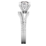 DGLA CERTIFIED Lab Grown White Diamond Halo Solitaire Anniversary Ring Set for Women (2.65 ctw,  Color H-I, Clarity SI2) in 925 Sterling Silver