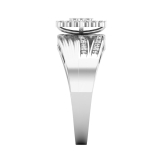 Round Lab Grown White Diamond Slipt Shank Marquise Shape Two Tone Wedding Engagement Ring for Her (0.26 ctw, Color H-I, Clarity SI2) in 14K White Gold
