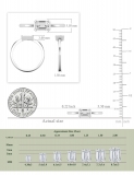 0.66 Ctw Emerald Lab Grown White Diamond Bezel Set Solitaire Engagement Ring for Women in 10K White Gold