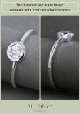 0.25 Carat (ctw) Round Lab Grown White Diamond Solitaire Bezel Set Engagement Ring for Women in 925 Sterling Silver