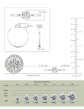 0.50 Carat (ctw) Round Lab Grown White Diamond Solitaire Bezel Set Engagement Ring for Women in 925 Sterling Silver