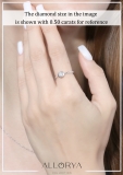 IGI Certified 3.00 Carat (ctw) Round Lab Grown White Diamond Solitaire Bezel Set Engagement Ring for Women in 925 Sterling Silver