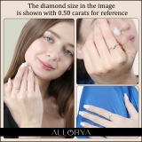 IGI Certified 1.00 Cttw Pear Lab Grown Diamond Solitaire Sideways Bezel Set Ring,925 Sterling Silver