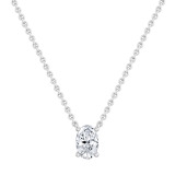 IGI Certified 3.00 Cttw Oval Lab Grown Diamond Solitaire Pendant Necklace with 18 inch Silver Chain in 925 Sterling Silver