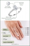 IGI Certified 1.00 Cttw Oval Lab Grown Diamond Solitaire Engagement Ring, 925 Sterling Silver