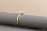 IGI Certified 1.00 Cttw Oval & Round Lab Grown Diamond Halo Engagement Ring,10K Yellow Gold