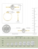 IGI Certified 1.00 Cttw Oval & Round Lab Grown Diamond Halo Engagement Ring,10K Yellow Gold