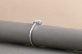 IGI Certified 1.00 Cttw Oval & Round Lab Grown Diamond Halo Engagement Ring,14K White Gold