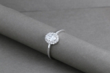 IGI Certified 1.00 Cttw Oval & Round Lab Grown Diamond Halo Engagement Ring,14K White Gold