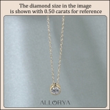 IGI Certified 1.00 Cttw Round Lab Grown Diamond Solitaire Bezel Set Pendant with 18 inch Gold Chain,14K Yellow Gold