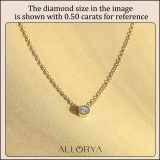 IGI Certified 3.00 Cttw Round Lab Grown Diamond Solitaire Bezel Set Pendant with 18 inch Gold Chain,14K Yellow Gold