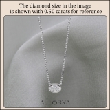 IGI Certified 2.50 Cttw Oval Lab Grown Diamond Solitaire Bezel Set Pendant Necklace with 18 inch Silver Chain in 10K White Gold