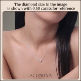 IGI Certified 3.00 Cttw Oval Lab Grown Diamond Solitaire Bezel Set Pendant Necklace with 18 inch Silver Chain in 925 Sterling Silver