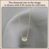 IGI Certified 1.00 Cttw Oval Lab Grown Diamond Solitaire Bezel Set Pendant Necklace with 18 inch Gold Chain in 14K Yellow Gold