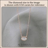 IGI Certified 1.50 Cttw Oval Lab Grown Diamond Solitaire Bezel Set Pendant Necklace with 18 inch Gold Chain in 18K Rose Gold