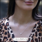 	 0.25 Ctw Pear Lab Grown Diamond Classic Solitaire Sideways Pendant with 18 inch Silver Chain , 10K White Gold