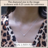 	 IGI Certified 0.75 Ctw Pear Lab Grown Diamond Classic Solitaire Sideways Pendant with 18 inch Silver Chain , 10K White Gold