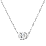 	 IGI Certified 2.00 Ctw Pear Lab Grown Diamond Classic Solitaire Sideways Pendant with 18 inch Silver Chain , 10K White Gold