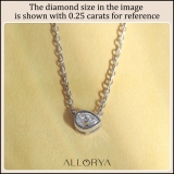 	 IGI Certified 2.00 Ctw Pear Lab Grown Diamond Classic Solitaire Sideways Pendant with 18 inch Silver Chain , 10K White Gold