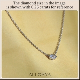 	 IGI Certified 0.75 Ctw Pear Lab Grown Diamond Classic Solitaire Sideways Pendant with 18 inch Silver Chain , 925 Sterling Silver