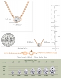 0.25 Ctw Pear Lab Grown Diamond Classic Solitaire Sideways Pendant with 18 inch Gold Chain , 18K Rose Gold
