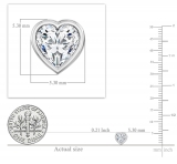 0.50 Cttw Heart Cut Lab Grown Diamond Solitaire Bezel Set Stud Earrings for Women in 925 Sterling Silver in Push Back