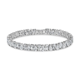 11.20 Cttw Pear Lab Grown White Diamond Link Bracelet for Women in 925 Sterling Silver
