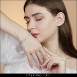 11.20 Cttw Pear Lab Grown White Diamond Link Bracelet for Women in 925 Sterling Silver