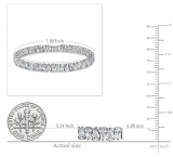16.17 Cttw Pear Shape Lab Grown White Diamond Link Bracelet for Women in 925 Sterling Silver